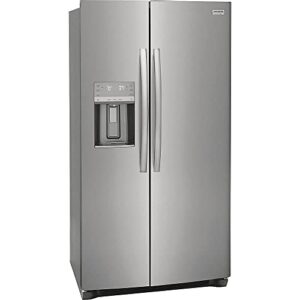 Frigidaire GRSS2652AF 36" Gallery Series Freestanding Side by Side Refrigerator with 25.6 cu. ft. Capacity, 3 Glass Shelves, Crisper Drawer, Ice Maker, Energy Star Certified in Stainless Steel