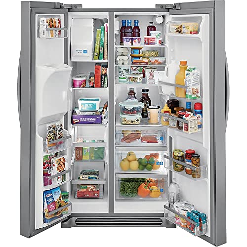Frigidaire GRSS2652AF 36" Gallery Series Freestanding Side by Side Refrigerator with 25.6 cu. ft. Capacity, 3 Glass Shelves, Crisper Drawer, Ice Maker, Energy Star Certified in Stainless Steel