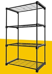 tabiger 47.3" storage shelves unit, closet wire shelving for storage with 4 tier metal diy stackable shelves, closet shelving for kitchen bedroom laundry room living room, 25.6" w x 15.8" d x 47.3" h