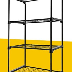 TABIGER 47.3" Storage Shelves Unit, Closet Wire Shelving for Storage with 4 Tier Metal DIY Stackable Shelves, Closet Shelving for Kitchen Bedroom Laundry Room Living Room, 25.6" W x 15.8" D x 47.3" H