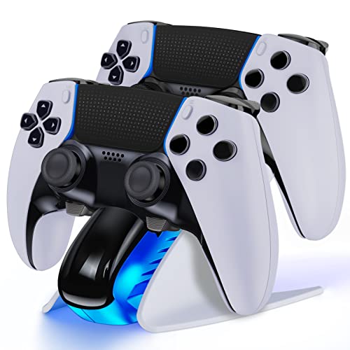 PS5 Controller Charging Station Compatible with PS5 Controller/Edge Controller, Fast PS5 Dualsense Charger Station with Cable, PS5 Charging Dock for Playstation 5 Controllers- Airplane Design