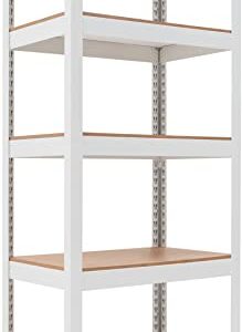 HOMEDANT House 5 Tier Laminated Metal Shelving Unit Adjustable Storage Utility Rack Heavy Duty Shelves Organization Multipurpose Shelf Kitchen Garage Pantry Closet 24.4" W x 16.5" D x 59.5" H 1 Pack