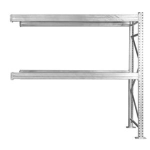 shelving inc. 2-tier galvanized pallet rack add-on unit - 42" d x 144" w x 96" h - 6-1/2"h beams