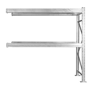 Shelving Inc. 2-Tier Galvanized Pallet Rack Add-On Unit - 42" d x 144" w x 96" h - 6-1/2"h Beams