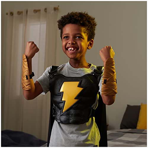 DC Comics, Black Adam Hero Set, Light-up Chest Plate, Gauntlets, Cape, 10+ Sounds, Black Adam Movie Kids Roleplay Costume for Boys and Girls Ages 4 and Up