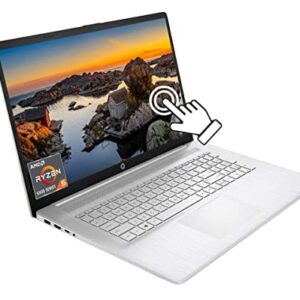 2022 Newest HP 17.3" HD+ Touchscreen Laptop Business Computer, AMD Ryzen 5 5500U Hexa-Core (up to 4.0GHz), 16GB RAM, 128GB SSD + 1TB HDD, HDMI, Webcam, Windows 11 w/ Ghost Manta Accessories