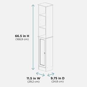 Zenna Home Linen Tower, 5-Tier, Bathroom Storage, Espresso Spacesaver