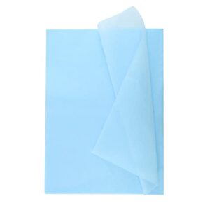 savita 50 x 35cm tissue paper sheets, solid color tissue wrapping paper bulk packaging paper sheets for easter, weddings, birthdays, diy crafts (60 sheets, light blue)
