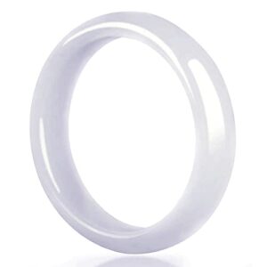 white jade bangle bracelet for women retro chinese style natural jade gemstone jewelry gifts for mom (color : 62mm)