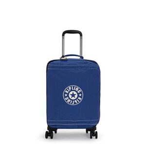 kipling spontaneous s softside spinner wheel luggage, cabin sized, elastic straps, admiral blue cl, 13''l x 20.75''h x 8.25''d