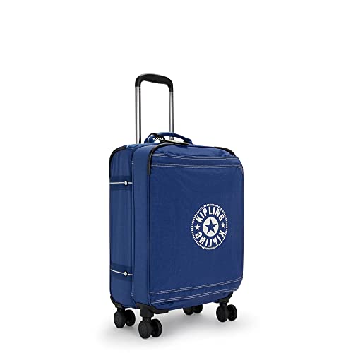 Kipling Spontaneous S Softside Spinner Wheel Luggage, Cabin Sized, Elastic Straps, Admiral Blue CL, 13''L x 20.75''H x 8.25''D