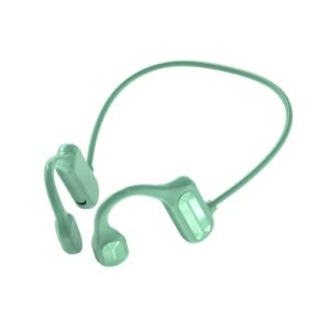 betreasure bone conduction headphones wireless earphone bluetooth earbuds sports waterproof hifi stereo ear-hook headset with microphone (green)