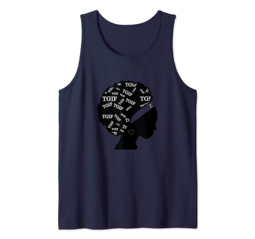 Zeta Blue Phi Beta Afro TGIF Sorority T-Shirt Women Tank Top