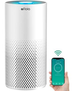 afloia air purifiers for home large room up to 1076 ft², smart wifi voice control h13 hepa air purifiers for bedroom, air purify filter cleaner for pets odor smoke dust mold pollen, work with alexa