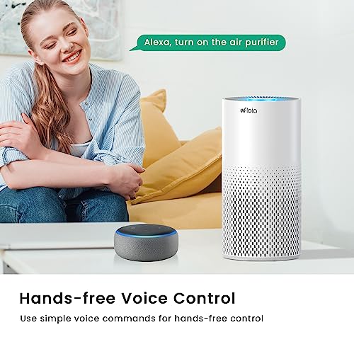 Afloia Air Purifiers for Home Large Room Up to 1076 Ft², Smart WiFi Voice Control H13 HEPA Air Purifiers for Bedroom, Air Purify Filter Cleaner for Pets Odor Smoke Dust Mold Pollen, Work with Alexa