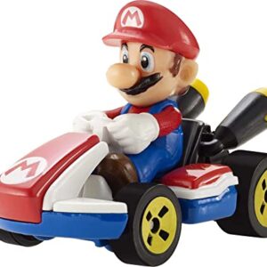 Hot Wheels Mario Kart Vehicle 4-Pack, Set of 4 Fan-Favorite Characters Includes 1 Exclusive Model, Collectible Gift for Kids & Fans Ages 3 Years Old & Up