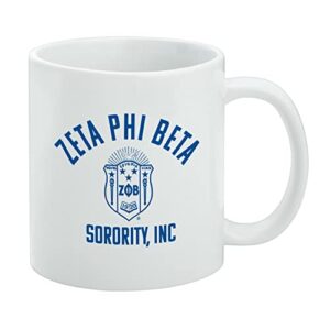 graphics & more zeta phi beta sorority official logo ceramic coffee mug, novelty gift mugs for coffee, tea and hot drinks, 11oz, white