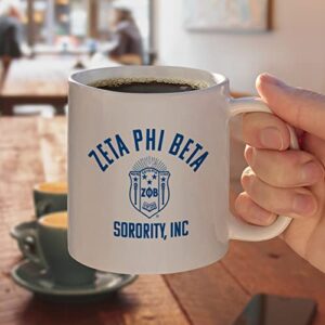 GRAPHICS & MORE Zeta Phi Beta Sorority Official Logo Ceramic Coffee Mug, Novelty Gift Mugs for Coffee, Tea and Hot Drinks, 11oz, White