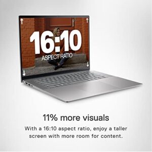 Dell Inspiron 16 5620 Laptop- 16.0-inch 16:10 FHD+ (1920 x 1200) Display, Intel Core i7-1255U, 16GB Memory, 512GB SSD, NVIDIA GeForce MX570, Intel Wi-Fi 6E, Windows 11 Home - Platinum Silver