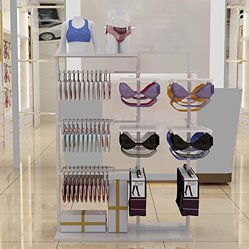 Household Products Clothing store commercial shelves Floor-standing display rack for underwear, socks, accessories, scarves, gloves, Lingerie standing bra panties underwear stand shelves, White