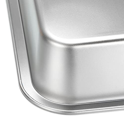 awcnilacav Stainless Steel Litter Box for Cat and Rabbit Odor Control Non Stick Smooth Easy to Clean Never Bend Rust Proof Stainless Steel Litter Box Extra Large for Cats