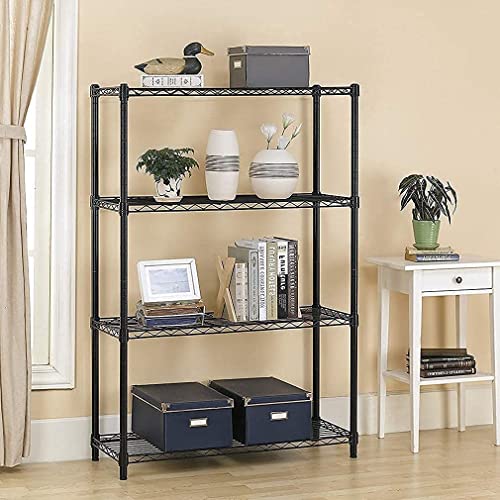 MKDLUFEI 4 Tier Adjustable Storage Shelf Metal Storage Rack Wire Shelving Unit Storage Shelves Metal 1000Lbs Capacity 14''Lx36''Wx54''H NSF Certification for Pantry Closet Kitchen Storage Black