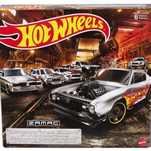 Hot Wheels Zamac Multipacks of 6 Toy Cars, 1:64 Scale, Authentic Decos, Popular Castings, Rolling Wheels, Gift for Kids 3 Years Old & Up & Collectors