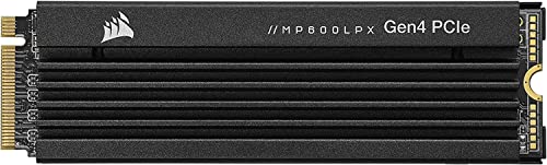 Corsair MP600 PRO LPX 2TB M.2 NVMe PCIe x4 Gen4 SSD - Optimized for PS5 (Up to 7,100MB/sec Sequential Read & 6,800MB/sec Sequential Write Speeds, High-Speed Interface, Compact Form Factor) Black