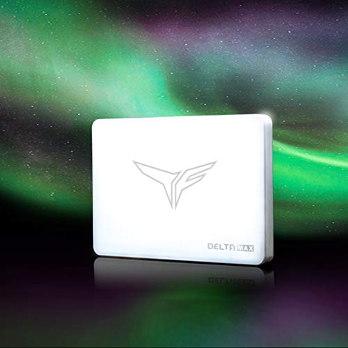 TEAMGROUP T-Force Delta MAX Lite(Dramless) White ARGB 1TB with 3D NAND TLC 2.5 Inch SATA III Internal SSD (R/W Speed up to 550/500 MB/s) T253TM001T0C425