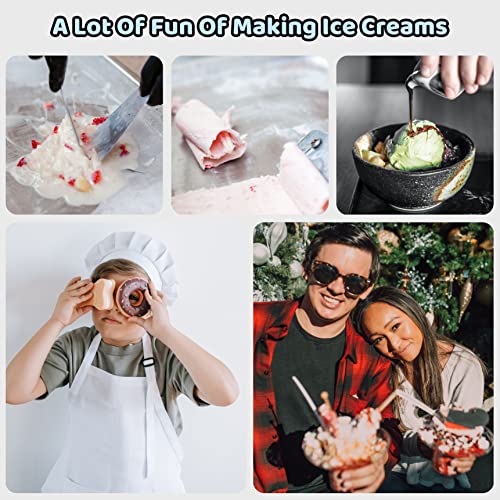 JoyMech Ice Cream Roll Maker Rolled Ice Cream Machine, Sweet Spot Pan, Instant Cold Plate, Ideal for Making Rolled Ice Cream Soft Serve Slushies Frozen Yogurt Sorbet and Gelatod (Aquamarine)