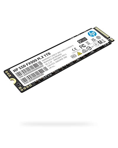 HP FX900 1TB NVMe Gen4 Gaming PC SSD - PCIe 4.0, 16 Gb/s, M.2 2280, 3D TLC NAND Internal Solid State Hard Drive Up to 5000 MB/s - 57S53AA#ABB