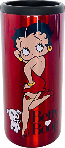 Spoontiques - Stainless Steel Can Cooler - Double Walled Stainless Steel Beverage Can Cooler - Keeps Drinks Colder Longer - Betty Boop Stainless Can Cooler,17591