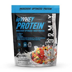 performix iowhey protein powder - 100% whey isolate protein for quick absorption and post workout - 22g protein, low carb and no sugar – fruity cereal (54 servings)