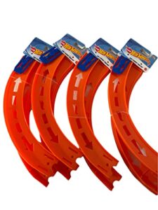 hot wheels curve tracks expansion packs ~ includes 8 curved track pieces & 4 connectors ~ 10" long