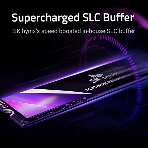 SK hynix Platinum P41 2TB PCIe NVMe Gen4 M.2 2280 Internal Gaming SSD, Up to 7,000MB/S, Compact M.2 SSD Form Factor SSD - Internal Solid State Drive with 176-Layer NAND Flash