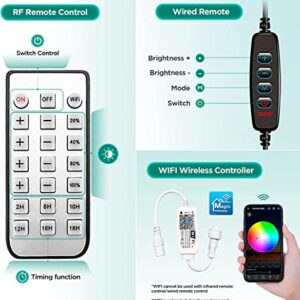 Lominie LED Aquarium Light, Full Spectrum Fish Tank Light, Clip on Freshwater Planted Light Adjustable Gooseneck for Saltwater Coral Fish Tanks, Dimmable Nano Refugium Tank Light Supports Remote WiFi