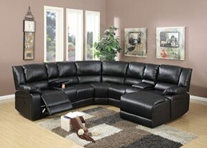 poundex sofas, black