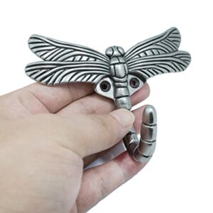 Decorative Dragonfly Hooks - Dragonfly Coat Towel Robe Bathroom Wall Animal Hooks Outdoor(Pack of 4)