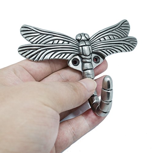 Decorative Dragonfly Hooks - Dragonfly Coat Towel Robe Bathroom Wall Animal Hooks Outdoor(Pack of 4)