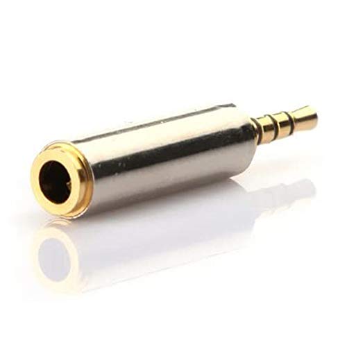 2pack Gold Plated Stereo Audio Headphone Adapter Converter Jack (2.5mm Male to 3.5mm Female, Silver)