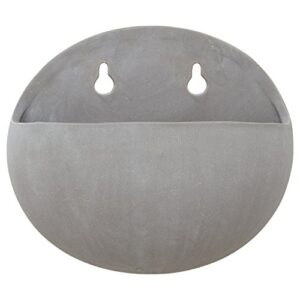 amazon brand – rivet rounded wall mount planter, 6.25"h, modern earthenware, grey