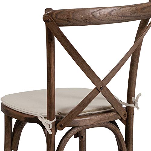 Flash Furniture 2 Pk. HERCULES Series Early American Cross Back Chair with Cushion