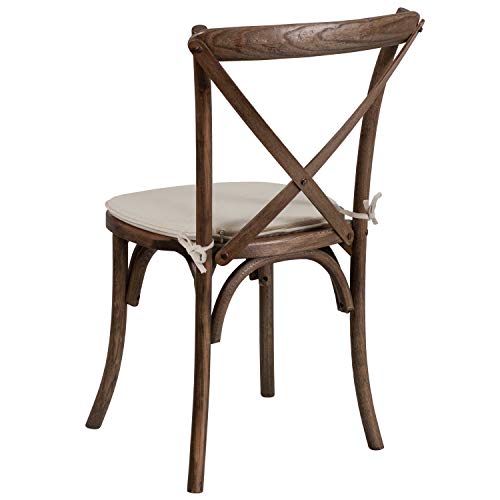 Flash Furniture 2 Pk. HERCULES Series Early American Cross Back Chair with Cushion