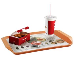 Qskely Plastic Fast Food Trays for Eating, 17" x 11.8", Set of 4