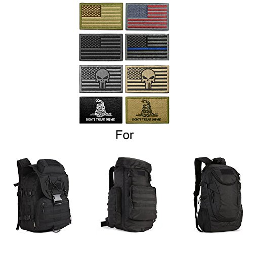 WZT Bundle 8 Pieces American Flag Tactical Morale Military Patch Set