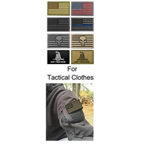 WZT Bundle 8 Pieces American Flag Tactical Morale Military Patch Set