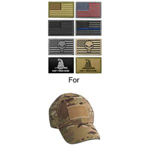WZT Bundle 8 Pieces American Flag Tactical Morale Military Patch Set