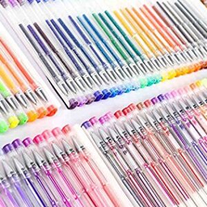 feela 360 Colors Gel Pens Set 180 Unique Gel Pen Plus 180 Refills for Adult Coloring Books Drawing