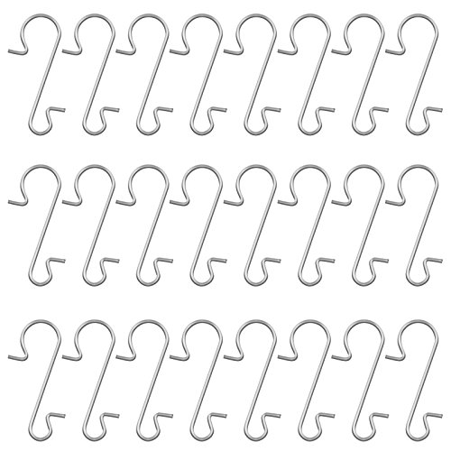 Naler Ornament Hooks Stainless Steel S-Shaped Hangers for Christmas Ornaments Decorations, 120 Pack