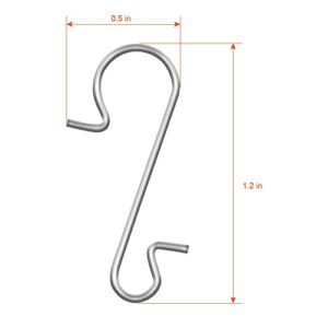 Naler Ornament Hooks Stainless Steel S-Shaped Hangers for Christmas Ornaments Decorations, 120 Pack